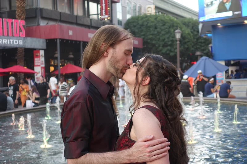 Brittany and Drew at the Linq Promenade